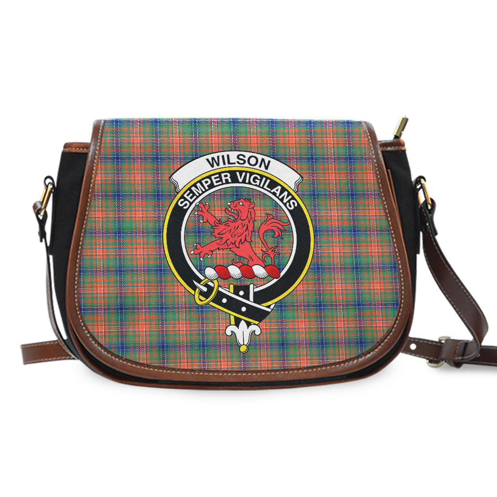 Wilson Ancient Tartan Saddle Bag with Family Crest - Tartan Vibes Clothing