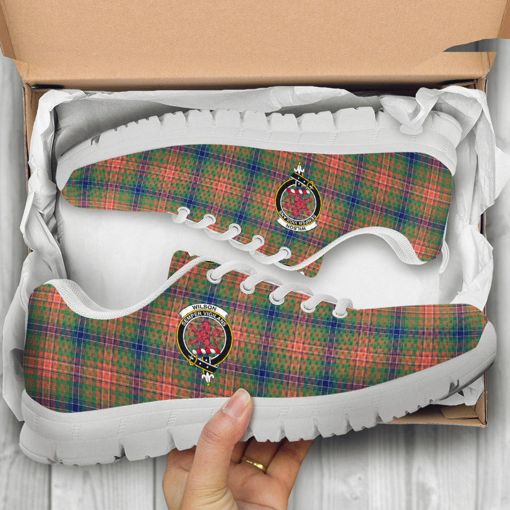 Wilson Ancient Tartan Sneakers with Family Crest - Tartan Vibes Clothing