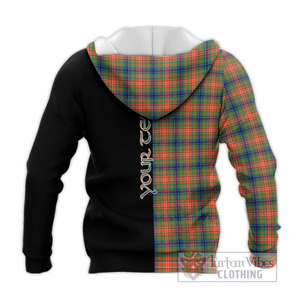 Wilson Ancient Tartan Knitted Hoodie with Family Crest and Half Of Me Style - Tartanvibesclothing Shop