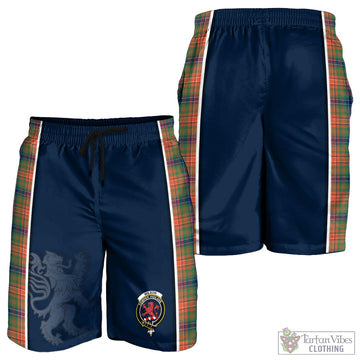 Wilson Ancient Tartan Men's Shorts with Family Crest and Lion Rampant Vibes Sport Style