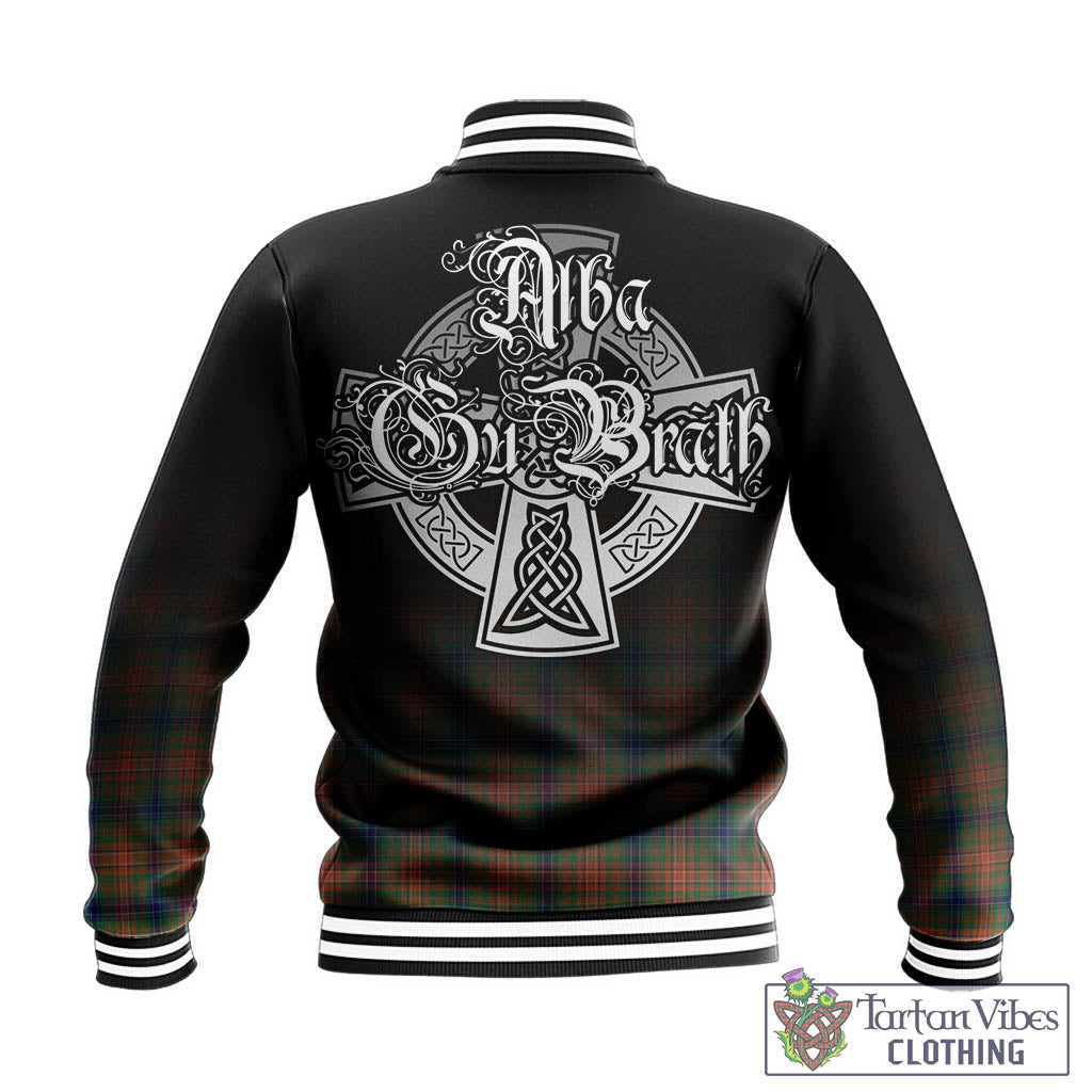 Tartan Vibes Clothing Wilson Ancient Tartan Baseball Jacket Featuring Alba Gu Brath Family Crest Celtic Inspired