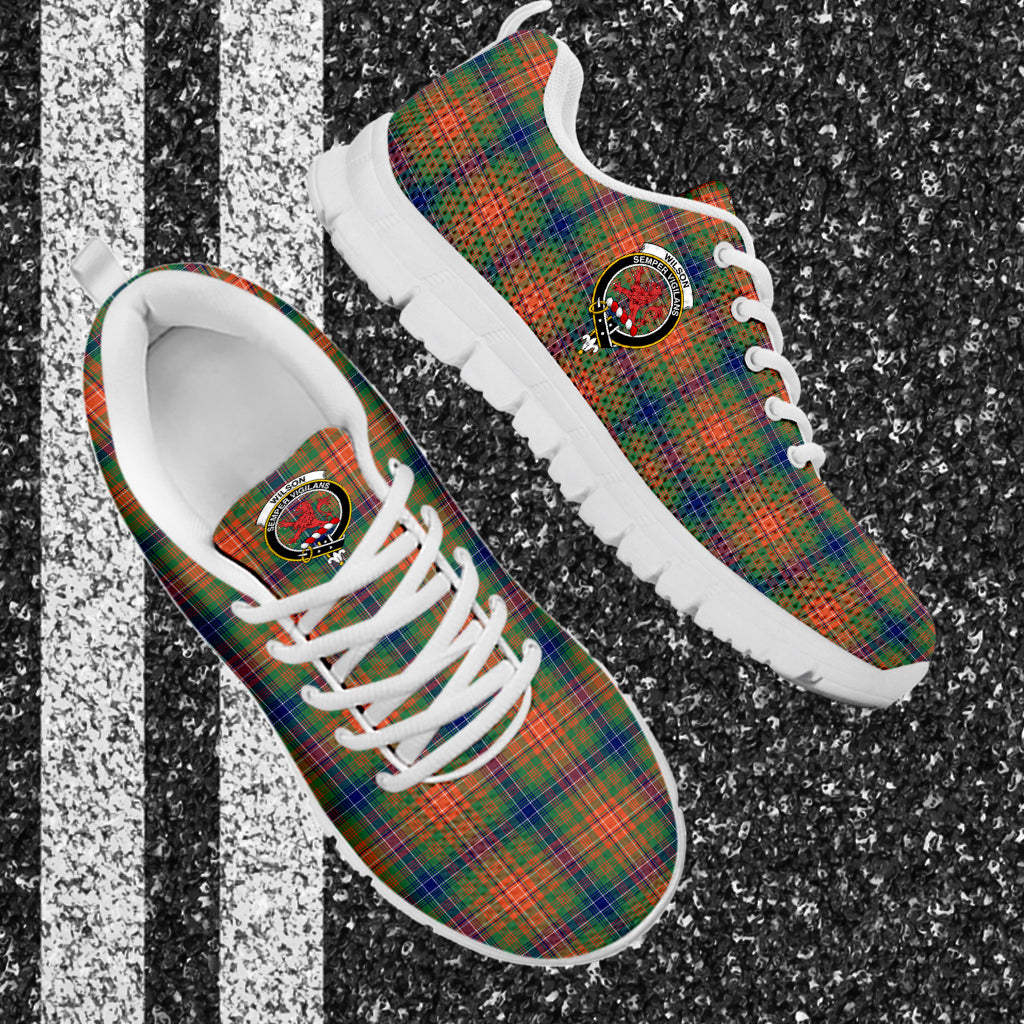 Wilson Ancient Tartan Sneakers with Family Crest - Tartan Vibes Clothing