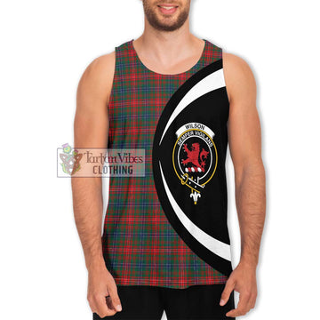 Wilson Modern Tartan Men's Tank Top with Family Crest Circle Style