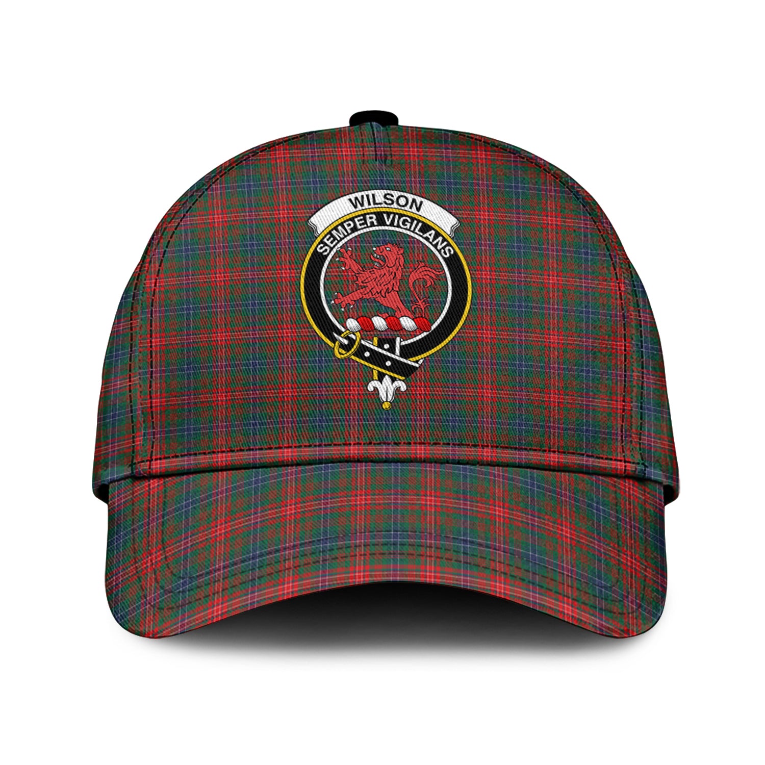 Wilson Modern Tartan Classic Cap with Family Crest Classic Cap Universal Fit - Tartan Vibes Clothing