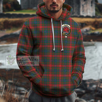 Wilson Modern Tartan Cotton Hoodie with Family Crest