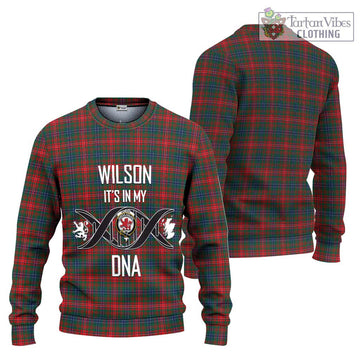 Wilson Modern Tartan Ugly Sweater with Family Crest DNA In Me Style