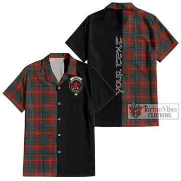 Wilson Modern Tartan Short Sleeve Button Shirt with Family Crest and Half Of Me Style