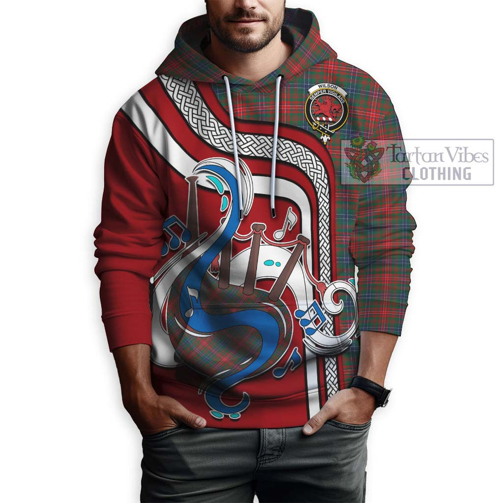 Wilson Modern Tartan Hoodie with Epic Bagpipe Style Zip Hoodie - Tartanvibesclothing Shop