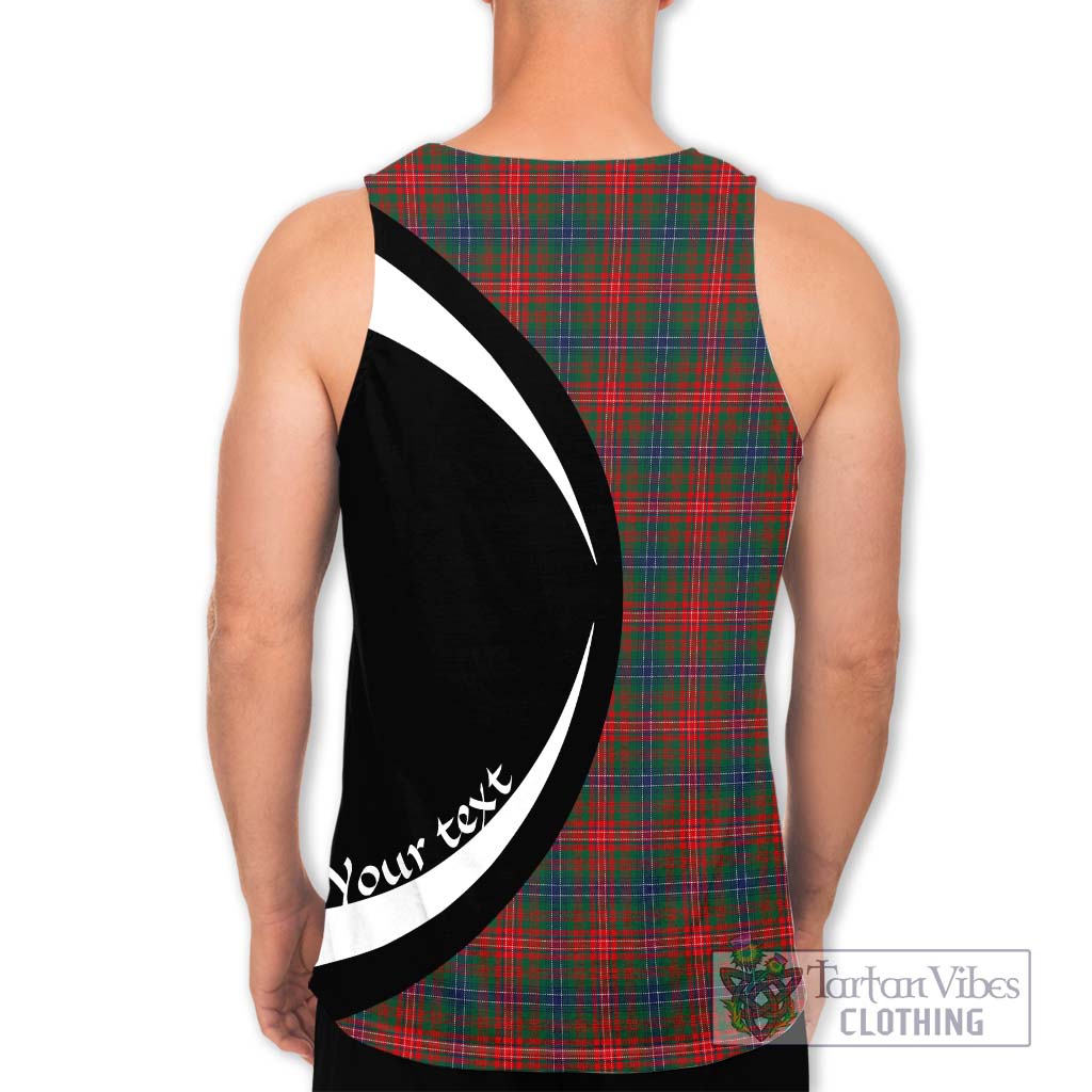 Tartan Vibes Clothing Wilson Modern Tartan Men's Tank Top with Family Crest Circle Style