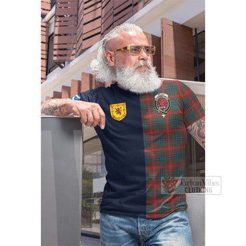 Wilson Modern Tartan Cotton T-shirt with Scottish Lion Royal Arm Half Style