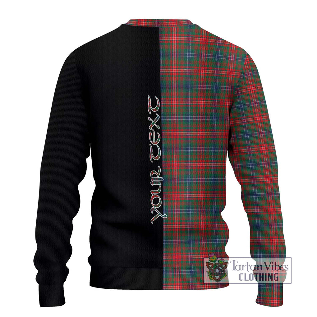 Wilson Modern Tartan Knitted Sweater with Family Crest and Half Of Me Style - Tartanvibesclothing Shop