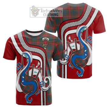 Wilson Modern Tartan Cotton T-shirt with Epic Bagpipe Style