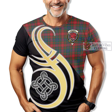 Wilson Modern Tartan T-Shirt with Family Crest and Celtic Symbol Style