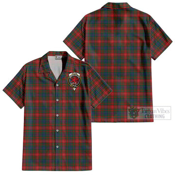 Wilson Modern Tartan Cotton Hawaiian Shirt with Family Crest