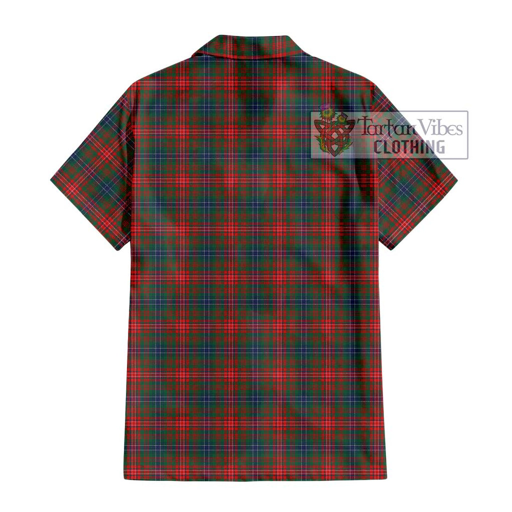 Wilson Modern Tartan Short Sleeve Button Shirt with Family Crest DNA In Me Style - Tartanvibesclothing Shop