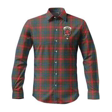 Wilson Modern Tartan Long Sleeve Button Up Shirt with Family Crest