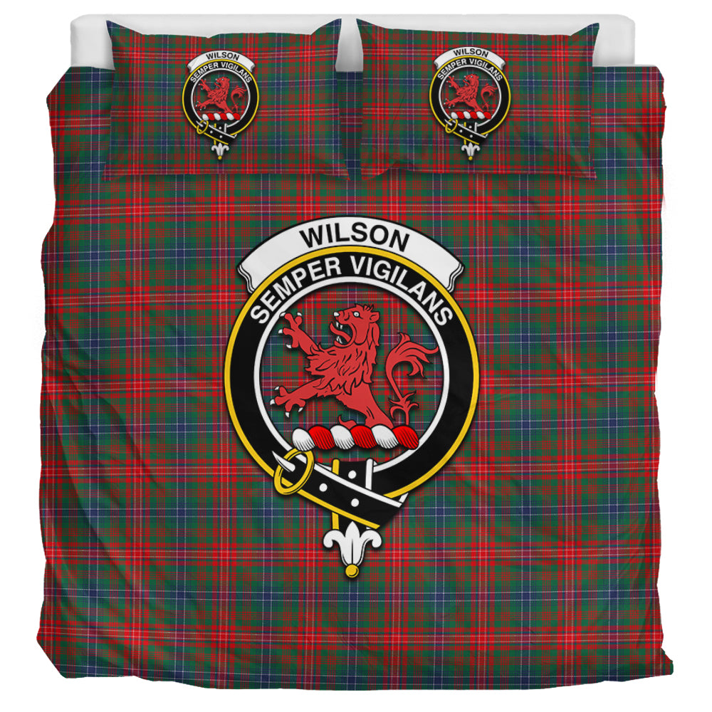 Wilson Modern Tartan Bedding Set with Family Crest UK Bedding Set UK Super King 104*94 inch - Tartan Vibes Clothing