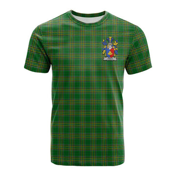 Winch Irish Clan Tartan Cotton T-shirt with Coat of Arms