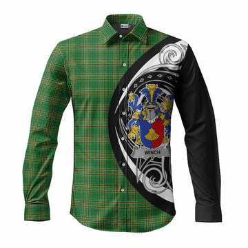 Winch Irish Clan Long Sleeve Button Shirt Celtic Circle Style Men's Shirt S - Tartan Vibes Clothing