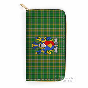Winch Irish Clan Tartan Women's Leather Wallet with Coat of Arms One Size 19.7*10.5*3.5 cm - Tartan Vibes Clothing
