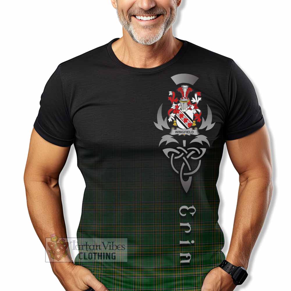 Wingfield Irish Clan T-Shirt with Coat of Arms Erin Go Bragh Celtic Inspired - Tartan Vibes Clothing