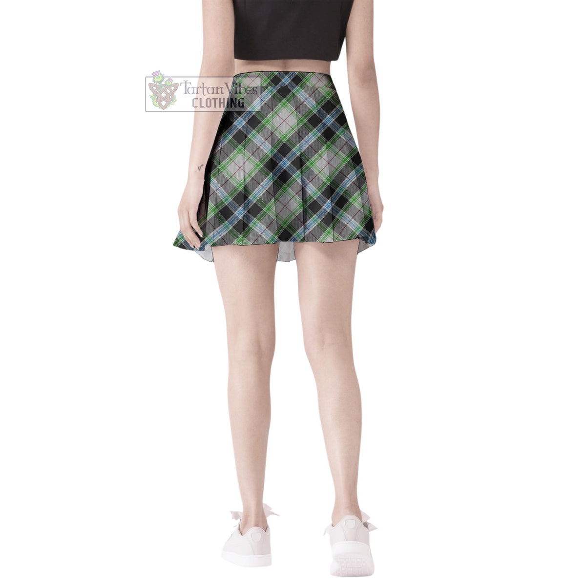 Wiseman Tartan Women's Plated Mini Skirt Cross Style - Tartan Vibes Clothing