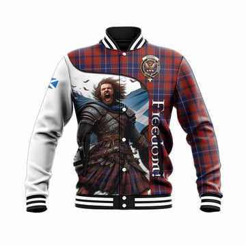 Wishart Crest Tartan Baseball Jacket Inspired by the Freedom of Scottish Warrior