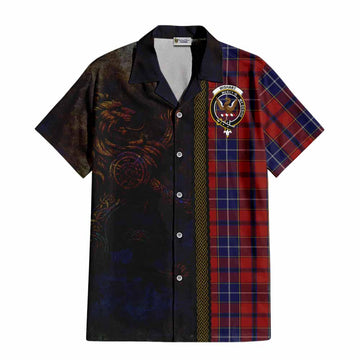 Wishart Tartan Family Crest Hawaiian Shirt Alba Gu Brath Be Brave Lion Ancient Style Kid - Tartan Vibes Clothing