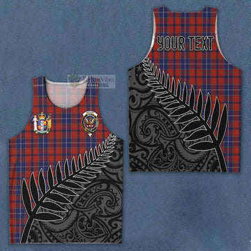 Wishart Crest Tartan Men's Tank Top with New Zealand Silver Fern Half Style Men - Tartan Vibes Clothing