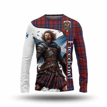 Wishart Crest Tartan Long Sleeve T-Shirt Inspired by the Freedom of Scottish Warrior