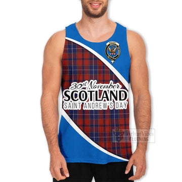 Wishart Family Crest Tartan Men's Tank Top Celebrate Saint Andrew's Day in Style Men - Tartan Vibes Clothing