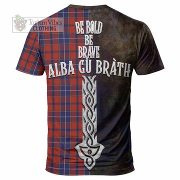 Wishart Tartan Family Crest T-Shirt Alba Gu Brath Be Brave Lion Ancient Style - Tartan Vibes Clothing