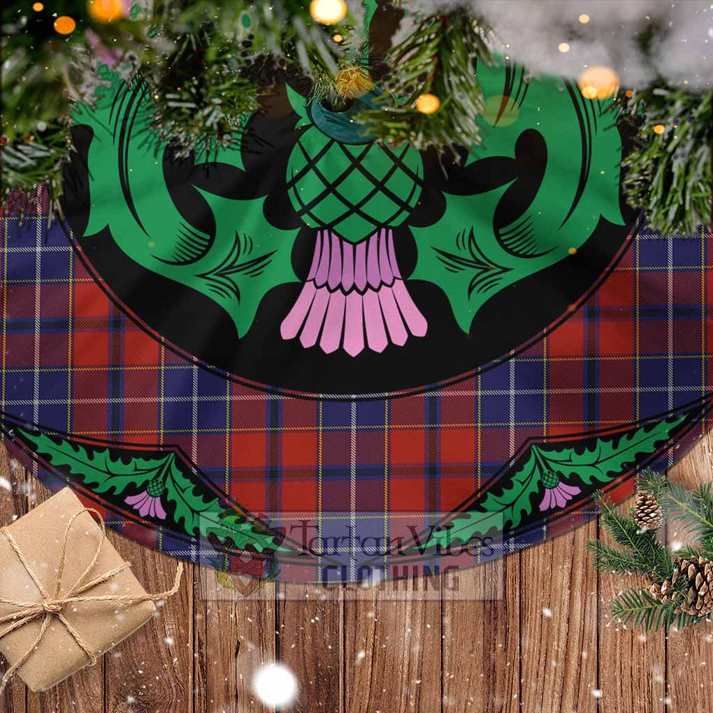 Wishart Tartan Christmas Tree Skirt Scottish Thistle Style - Tartan Vibes Clothing