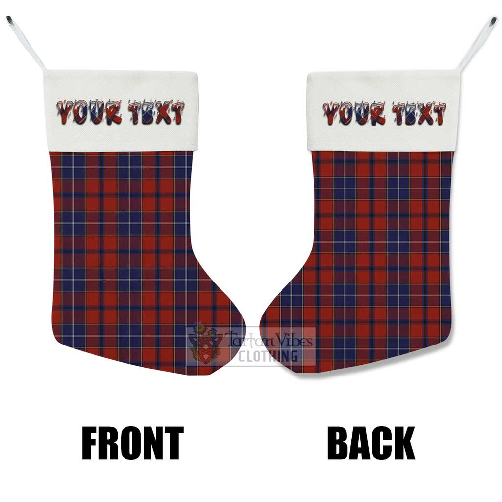 Tartan Vibes Clothing Wishart Tartan Christmas Stocking with Personalized Text