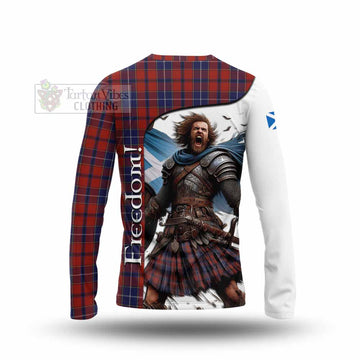 Wishart Crest Tartan Long Sleeve T-Shirt Inspired by the Freedom of Scottish Warrior