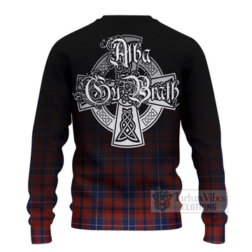 Wishart Tartan Knitted Sweater Featuring Alba Gu Brath Family Crest Celtic Inspired