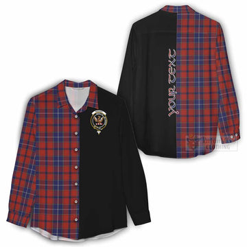 Wishart Tartan Women's Casual Shirt with Family Crest and Half Of Me Style