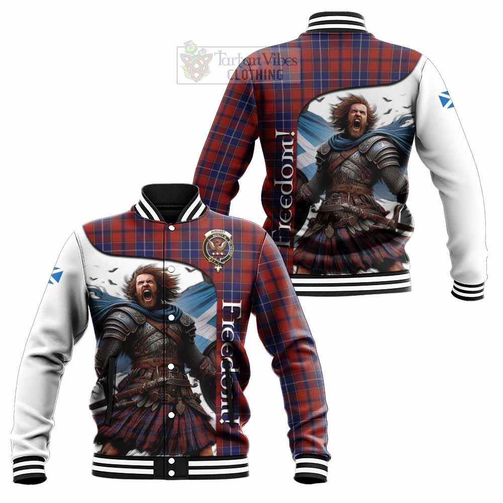 Tartan Vibes Clothing Wishart Crest Tartan Baseball Jacket Inspired by the Freedom of Scottish Warrior