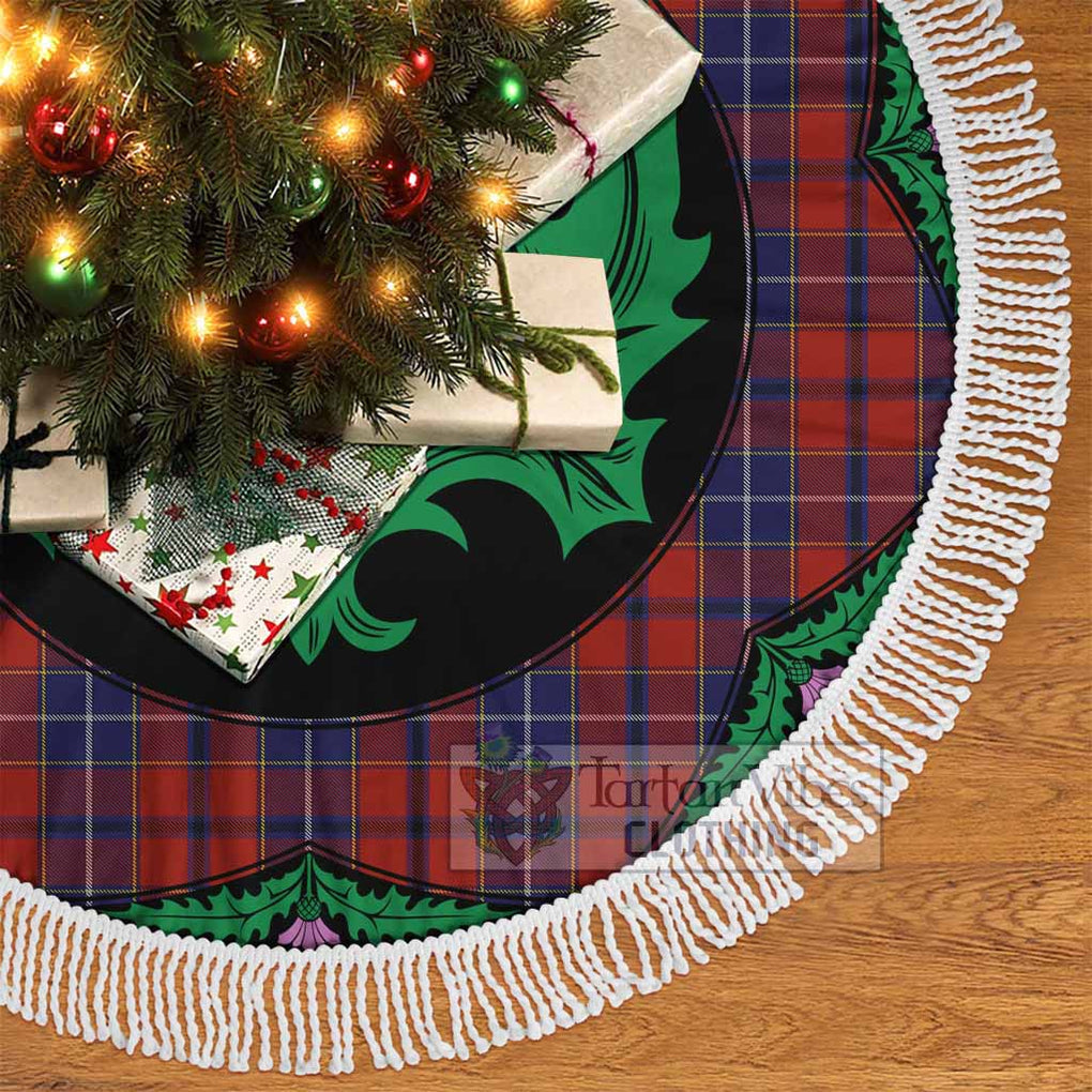 Wishart Tartan Christmas Tree Skirt Scottish Thistle Style - Tartan Vibes Clothing