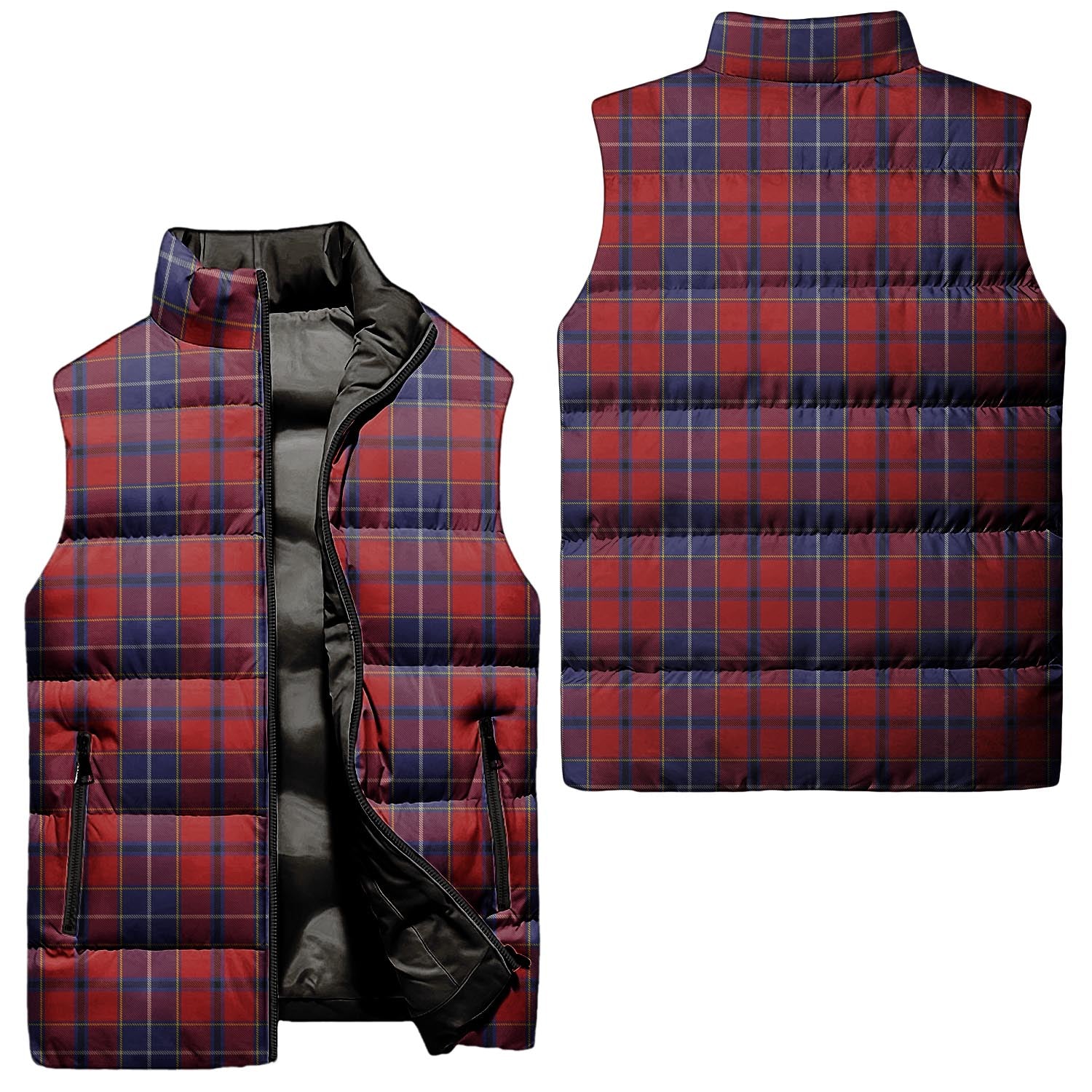 Wishart Dress Tartan Sleeveless Puffer Jacket Unisex - Tartanvibesclothing