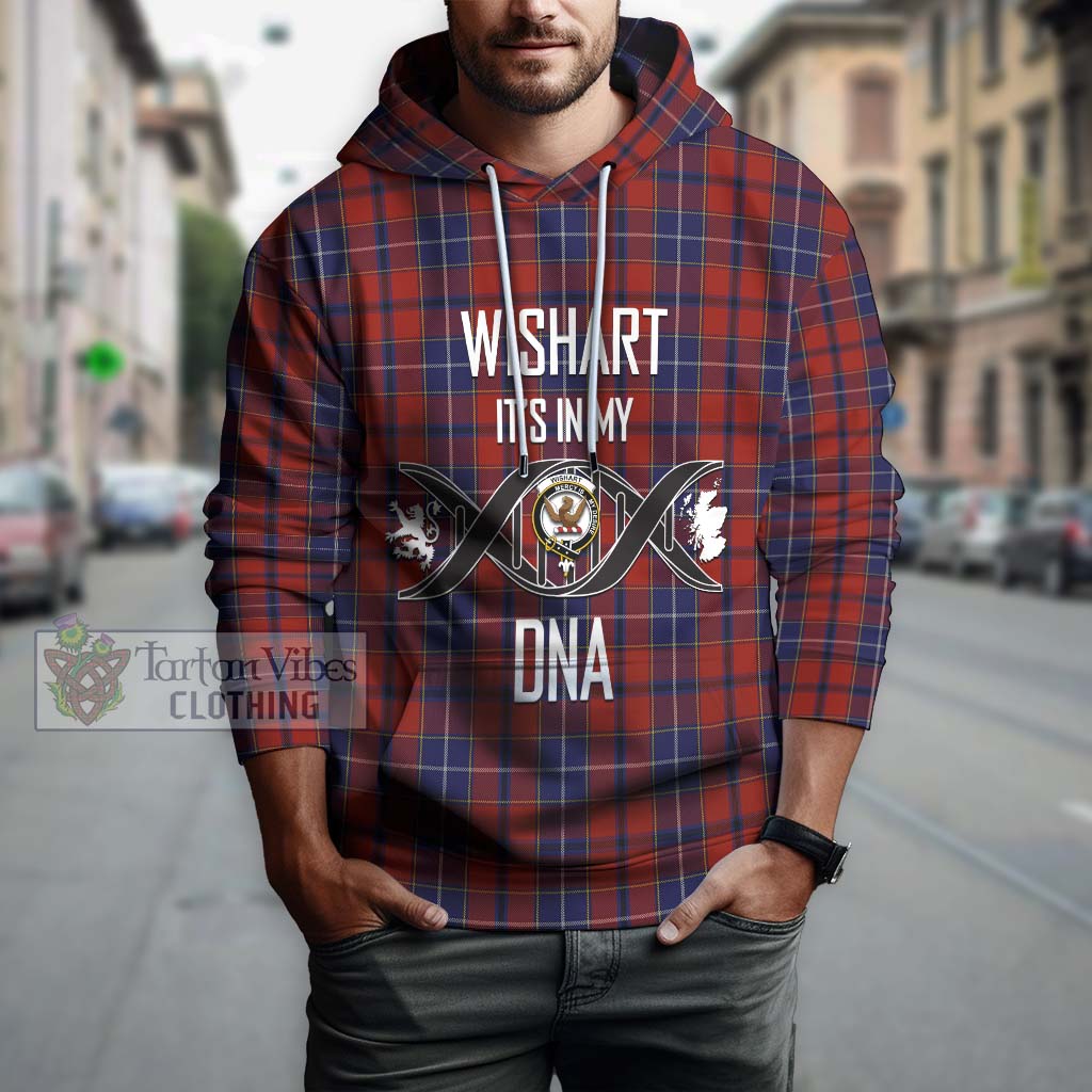 Tartan Vibes Clothing Wishart Dress Tartan Hoodie with Family Crest DNA In Me Style