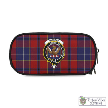 Wishart Tartan Pen and Pencil Case with Family Crest