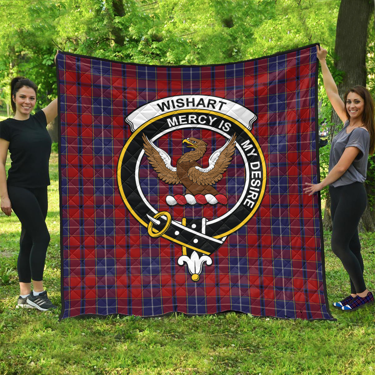 wishart-dress-tartan-quilt-with-family-crest