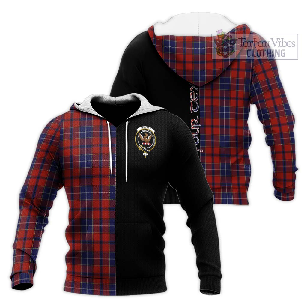 Tartan Vibes Clothing Wishart Dress Tartan Knitted Hoodie with Family Crest and Half Of Me Style