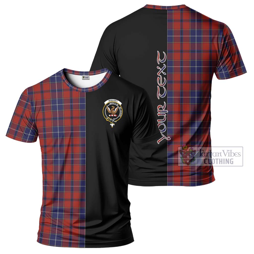 Tartan Vibes Clothing Wishart Dress Tartan T-Shirt with Family Crest and Half Of Me Style