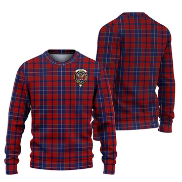 Wishart Tartan Knitted Sweater with Family Crest