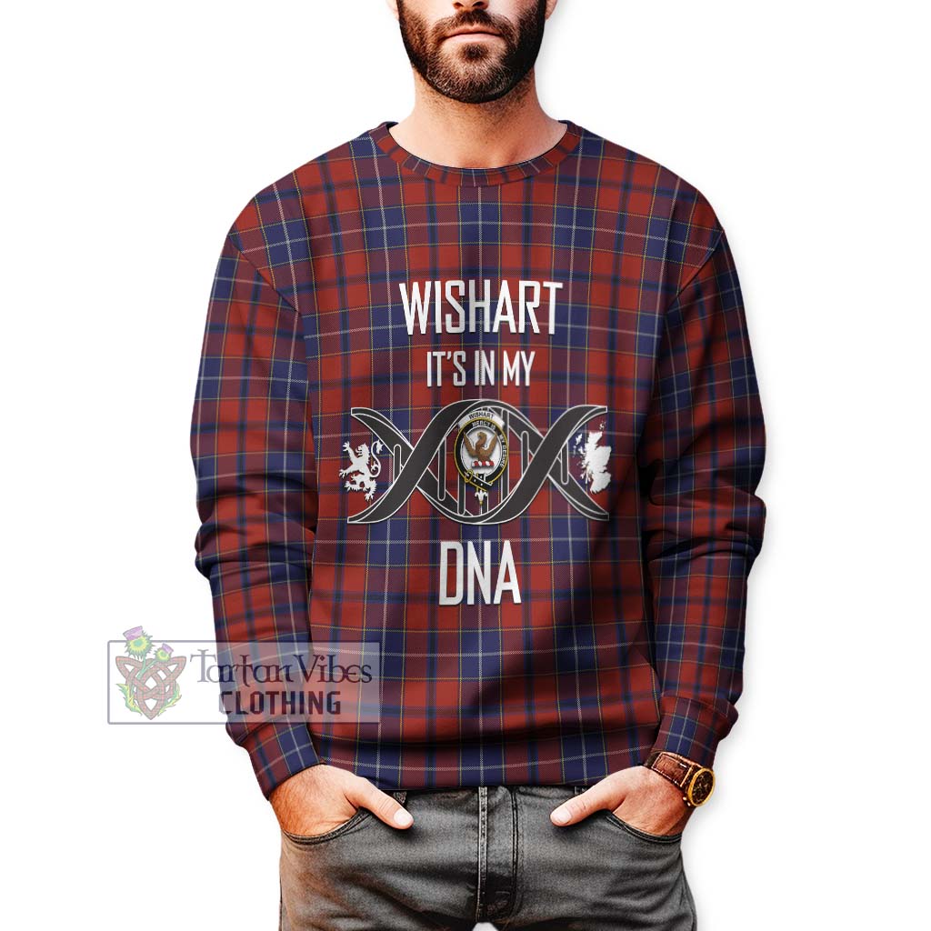 Tartan Vibes Clothing Wishart Dress Tartan Sweatshirt with Family Crest DNA In Me Style