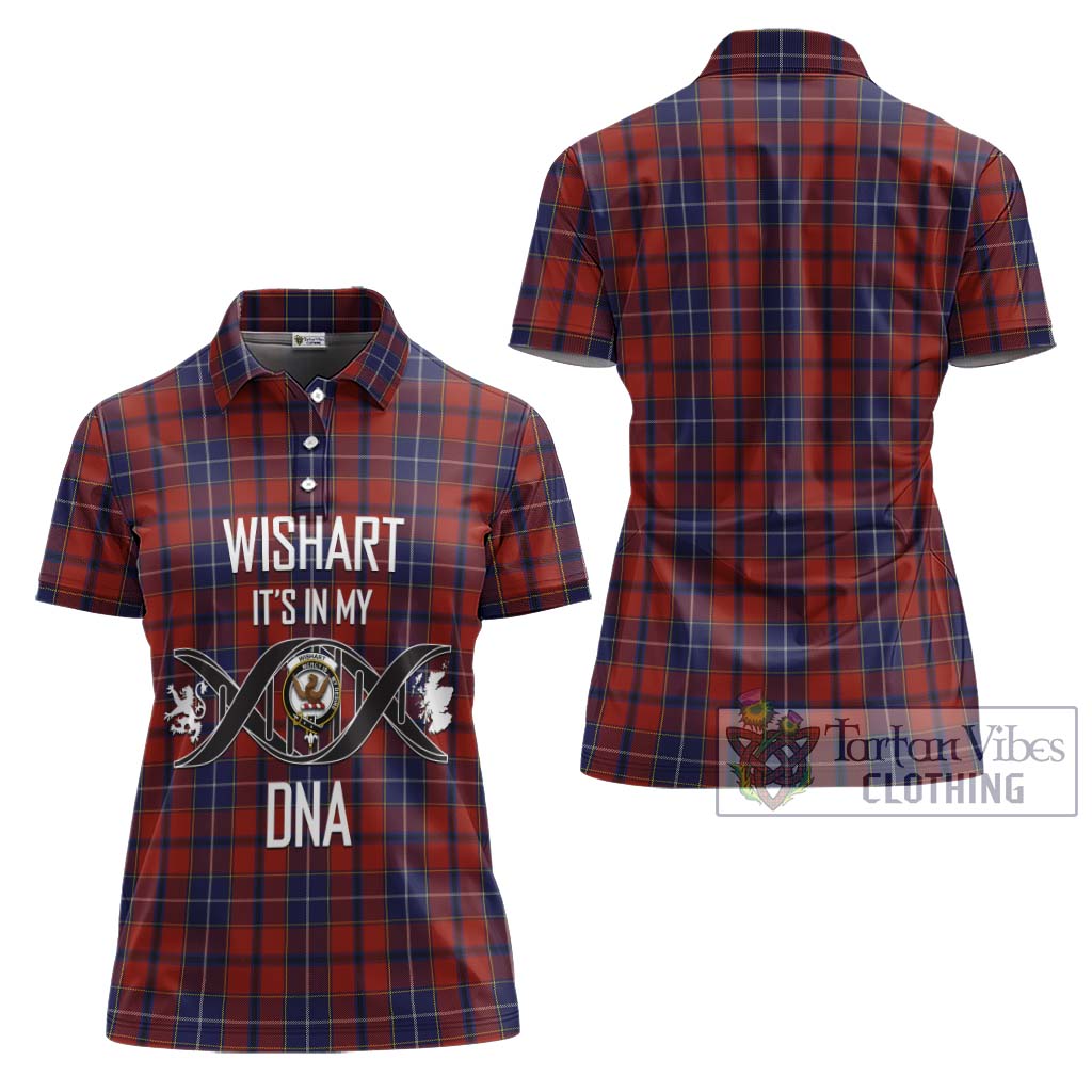 Tartan Vibes Clothing Wishart Dress Tartan Women's Polo Shirt with Family Crest DNA In Me Style