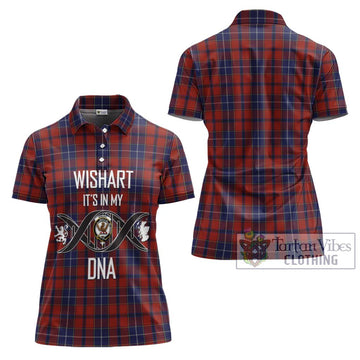 Wishart Tartan Women's Polo Shirt with Family Crest DNA In Me Style