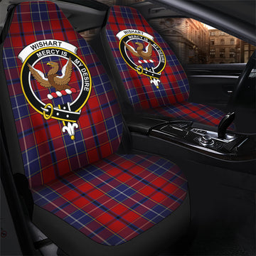 Wishart Dress Tartan Car Seat Cover with Family Crest